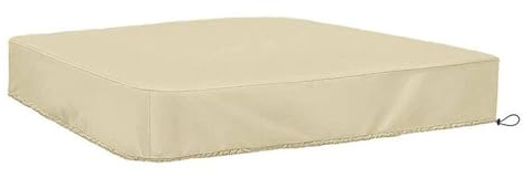Beige Sandkastenabdeckung, einfache Installation, leicht zu reinigen, aus 190T-Material for den Garten(180x180x20cm)