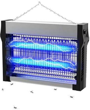 ROVLAK Lámpara Antimosquitos Eléctrica UV 365nm LED Mata Mosquitos con Rejilla de 2500V, Trampa de Insectos sin Químicos, Luz Anti Mosquitos para Interior, Exterior, Hogar, Terraza, Jardín