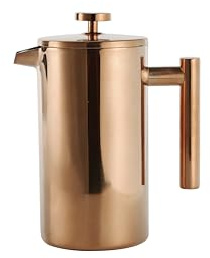 Echtwerk French Press aus Edelstahl, Doppelwandig isolierte Thermo Kaffeepresse, Kaffeebereiter mit Pressfilter für zu Hause Camping und Büro, 800 ml, Kupfer-Edition