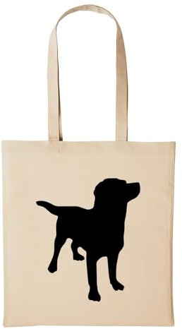 Huuraa Baumwollbeutel Labrador Geschenk Einkaufstasche Natural 10 Liter Baumwolle Labrador Accessoire