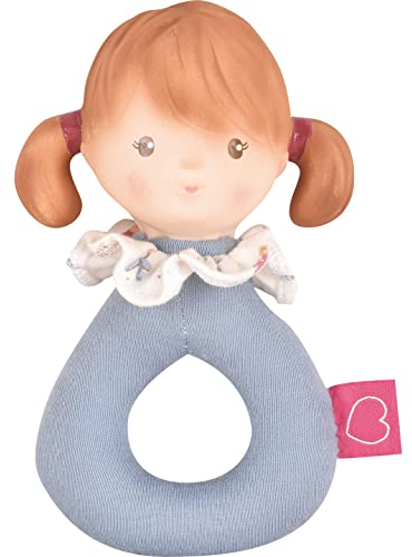 Bonikka 8507514 Naturkautschuk Rassel Teeny Spielzeug für Babys und Kinder ab 0+ Monaten 17cm Multicolor