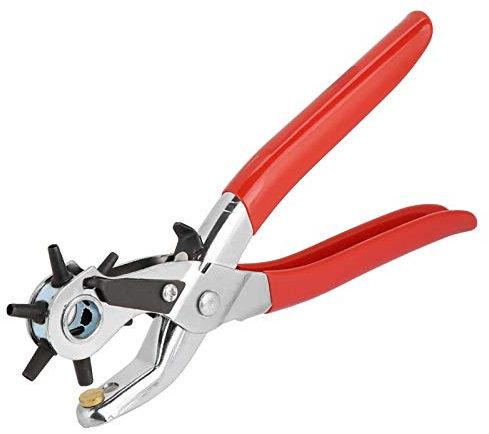 Candeon Pince de Perforation de Trou -2-4.5mm Pince de Perforation de Ceinture Multi-Trous d'acier au Carbone pour Le Plastique de Papier en Cuir