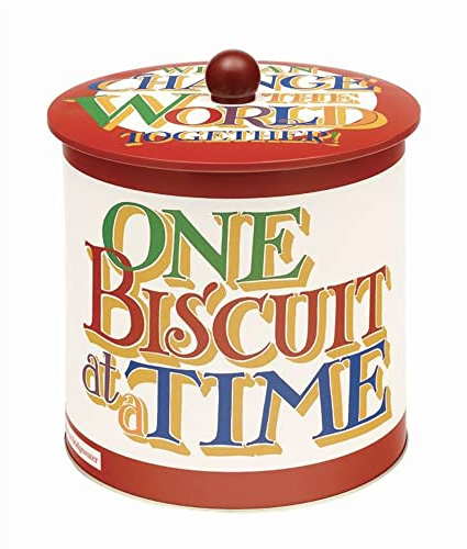 Elite Gift Boxes Emma Bridgewater Brighter World Biscuit Barrel - One Biscuit at a Time - 170 (d) x 173mm
