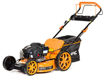 NAC LS46-450E-HSDS-JR Cortacésped de Gasolina autopropulsado 4 en 1 de 18/46 cm con Motor 450E Briggs & Stratton de fácil Arranque