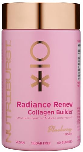 Nutriburst - Vegan Collagen Revive Gummies - Biotin (100µg), Hyaluronic Acid (100mg) + Vitamin C (80mg) - Support Natural Collagen Production, Healthy Hair, Nails & Bones - 60 Gummies 1 Month Supply