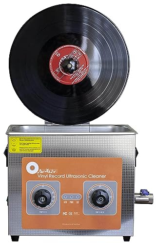 XDLYWUZIQ Ultraschall-Schallplattenreiniger Mit Heizfunktion, 4 L Ultraschallreiniger, 0–60 Minuten, Timer Und Temperaturregelung, Automatisch Rotierende Doppelseitige Reinigung