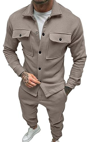 liaddkv Men's Clothing Men's Tracksuit Blue Oversize
