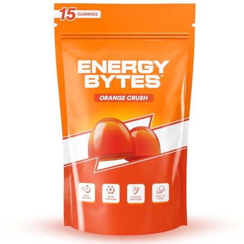 Energy Bytes Gomme alla Caffeina - Energia veloce e gustosa per concentrazione e produttività - Meglio di bevande energetiche e gel energetico - Vegano, poco zucchero e vitamine - 15 Pezzi