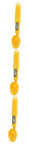 Amosfun 3St elektronische Waage Löffel mit Küchenwaage digitale Küchenwaage elektronische küchenwaage Digitale Löffelwaage für die Küche Elektronischer Wiegelöffel für die Küche Yellow