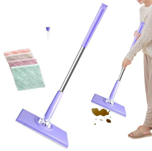 trapeador para pisos de madera,trapeador para limpieza de pisos, Trapeador de limpieza para pisos, Trapeador húmedo seco, herramientas de limpieza de trapeador de cocina Easy Mop, lavado sin mango par