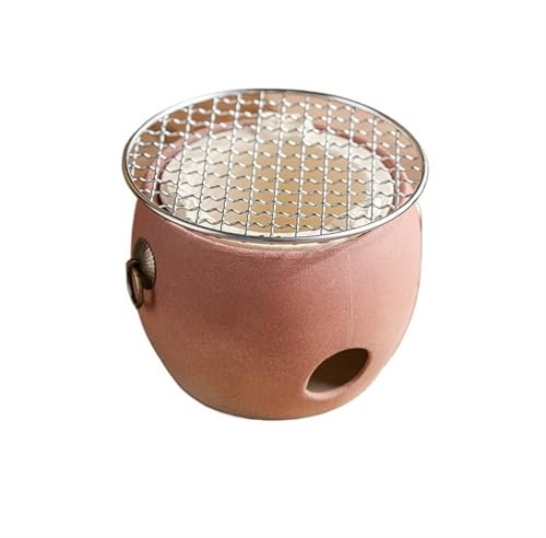 Mini réchaud de Barbecue Portable Multifonctionnel au Charbon de Bois, réchaud de Cuisson pour thé, réchaud de Camping Portable, réchaud de Barbecue de Table avec Grille de Camping