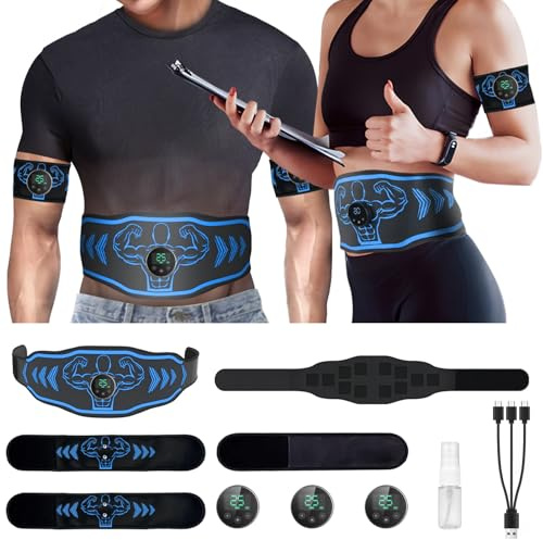 AXCEED Abs Trainer Muscle Stimulator - Portable EMS Muscle Stimulator for Men & Women with 8 Modes, 25 Intensity Levels, and Rechargeable Design - Tactical X Ab Toner for Effective Abdominal Workouts