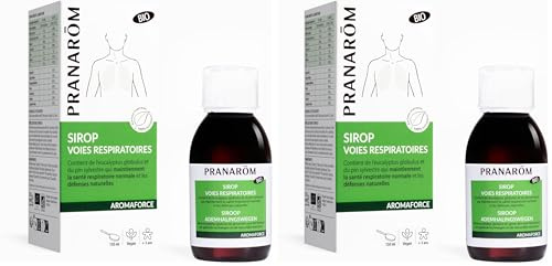 PRANARÔM - Aromaforce - Sirop Voies Respiratoires - Compléments Alimentaires - Aux Huiles Essentielles - Eucalyptus Globulus Et Pin Sylvestre - Vegan - 150 ml (Lot de 2)