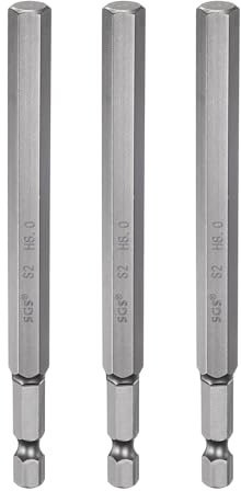 QUARKZMAN 3pz H8,0 Chiavi a Brugola per Punte da Trapano 8mm Punte Metriche Piane 1/4 Attacco Esagonale 110mm (4,3) Punta Cacciavite Esagonali Magnetico Lungo Industriale per Viti
