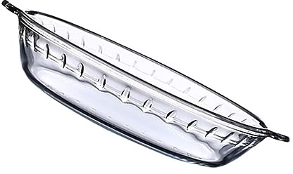 FUNOMOCYA Glas Backblech Mikrowellengeeignet Temperaturbeständig bis 300 °c Transparent Rund 7 Zoll für Backofen und Servieren