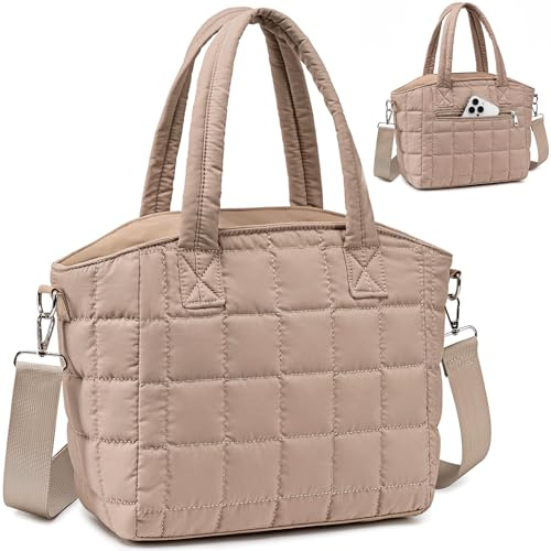 LOIDOU Lunch Box für Frauen Mädchen isoliert, Khaki | Große Lunch Tote Bag, Niedliche Lunchbox, Kühltasche, Für Arbeit Reisen Picknick