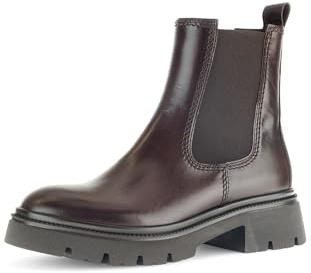Gabor dam Chelsea boots, stövletter, ankelstövlar, utbytbar fotbädd, bästa passform, Kastanj 28, 38 EU