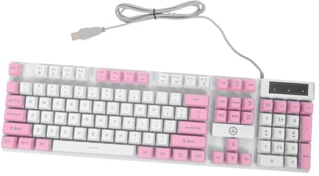 Operitacx Tastiera Meccanica da Gioco 104 Tasti, Illuminazione Rgb, Struttura Resistente in Abs e Supporto Pieghevole, per Gaming Stabile e Preciso