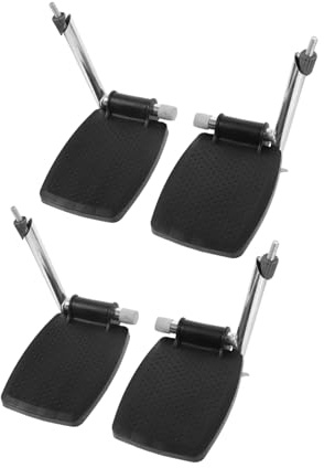VICASKY 2paar Ersatz-fußstützen Für Rollstühle Fußplatten Für Transportstühle Schwenkbare Fußstützen Aus Kunststoff Und Metall Fußstützen Mit Vergrößertem Pedalbereich