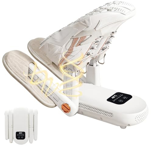 Herbst Schuhtrockner Elektrisch mit 4 Halterungen Tragbar Skischuhtrockner | Schuhheizung mit Timer und und 2 Geschwindigkeiten Shoe Dryer für Stiefel Socken Handschuhe