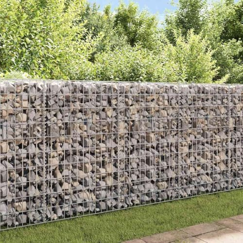 Clôture Jardin, Panier de gabion Acier galvanisé 120x30x100 cm, Grillage a Mouton pour Chien, Animal