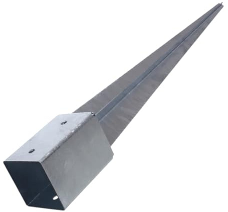 Ground Socket, 90x90mm, Hot-Dip Galvanised Steel, Drive-In Fence Post Spike Anchor, No Concrete Needed