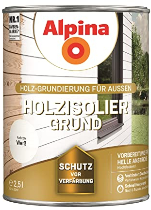 Alpina Holzisolier-Grund Weiß 2,5 Liter