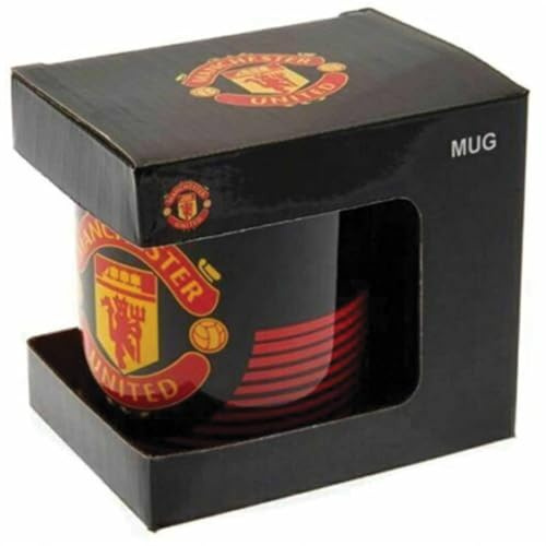 Manchester United Fc Man Utd Black Ceramic Collectors Gift Coffee Tea Mug LN