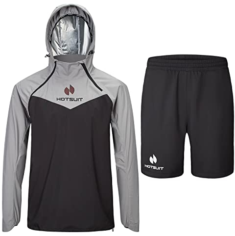 HOTSUIT Högteknologisk bastudräkt för män svettjacka för fitness temperaturkänslig logotyp maskintvättbar