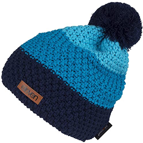 Eleven Sportswear Beanie-Mütze für Männer und Frauen, Bommelmütze mit doppelter Fleece-Innenzone, warme Winter-Bommelmütze