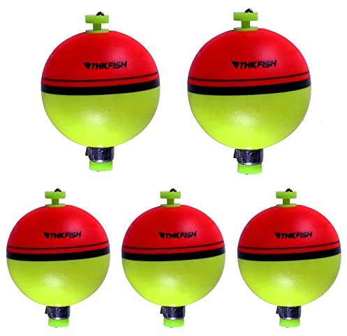THKFISH Eva Angelposen Set, 8PCS Leuchtposen, Schwimmer Angeln, Slip Posen für Salzwasser und Süßwasser, Waggler Posen in Gelb & Rot, Hechtpose, Forellen Posen, Angelzubehör Posen, 90/117/137 cm
