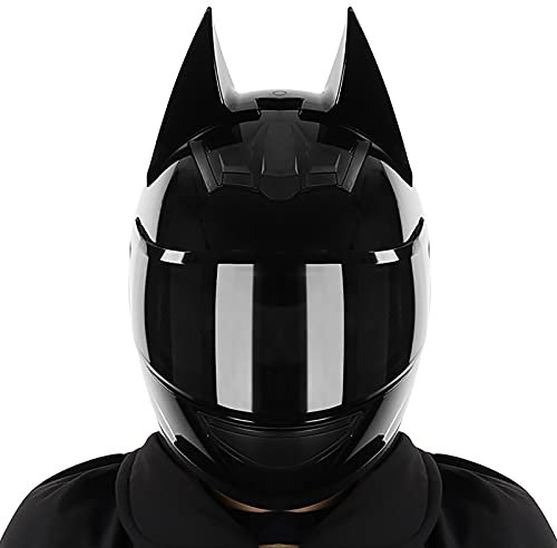 Motorradhelm Motorrad Integralhelme,Integral-Helm mit Anti-Fog Visier Roller-Helm Scooter-Helm Mofa-Helm Bobber Chopper Racing Locomotive Helm ECE Zertifiziert B,XL