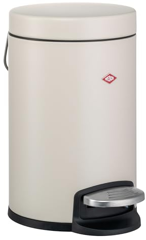 WESCO Cubo para cosméticos 113 de acero pulverizado, color arena, con un volumen de 3 litros, con pisada