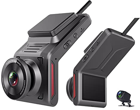 SZKJ 4G Telecamera per Auto, 2 pollici 1080P Doppia Telecamera per Auto, Mini Dash Cam con Monitoraggio Remoto, Registrazione in Loop, G-Sensor e Tracciamento GPS
