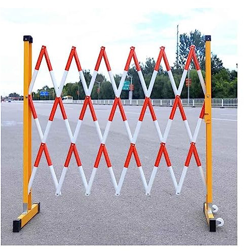 Industrielle, Erweiterbare Metallbarrikade, Sicherheitsabsperrung Mit Rollen Flexibles Mobiles Absperrgitter Verstellbarer Verkehrszaun Für Sichere Bauwarnabtrennung ( Farbe : Rosso , Größe : 1.2x10m
