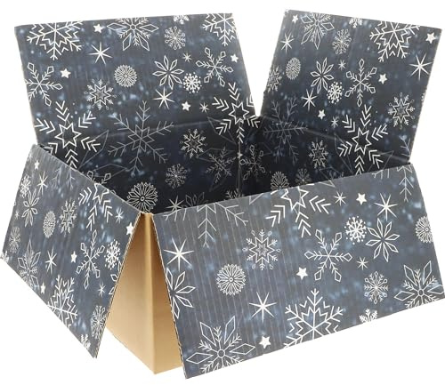 ratioform | Wellpapp-Faltkarton mit Innendruck Christmas | Matt, Innenmaße 350 x 315 x 170 mm, VE 20 Stk