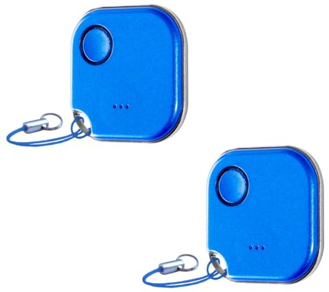 Shelly BLU Button1 | 2er Pack | Bluetooth-gesteuerter Aktions- und Szenenaktivierungsknopf Blau | Hausautomation | iOS Android App | Lange Batterielebensdauer | LED-Anzeige | Große Reichweite