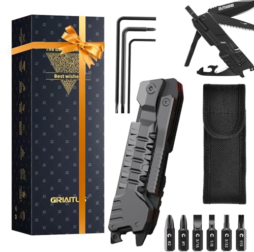 Camping Accessories 17In1 Multi Tool Gifts for Men Birthday Gifts, Cool Pocket Gadgets