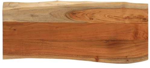 vidaXL Table Top 80x40x3.8 cm Rectangular Solid Wood Acacia Live Edge