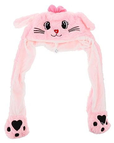 TOYANDONA 1stück Lustiger Plüsch Hasenhut Mit Beweglichen Ohren Kreatives Tierkostüm Für Halloween Weihnachten Und Cosplay-partys Perfektes Für Freunde