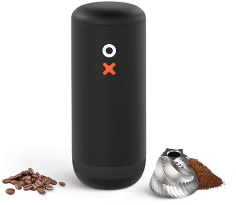 Timemore & Nuttii Burr Tragbare Kaffeemühle, Elektrisch | leise, einstellbares konisches Mahlwerk, 20 Mahlstufen, Espresso, Pour-Over, French Press, Moka, Zuhause, unterwegs