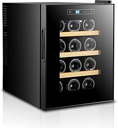 IUBGFTO Weinlagerschränke für 12 Flaschen, Weinschrank mit konstanter Temperatur, Kleiner luftgekühlter Mini-Weinschrank, Feuchtigkeitsschrank für den Haushalt