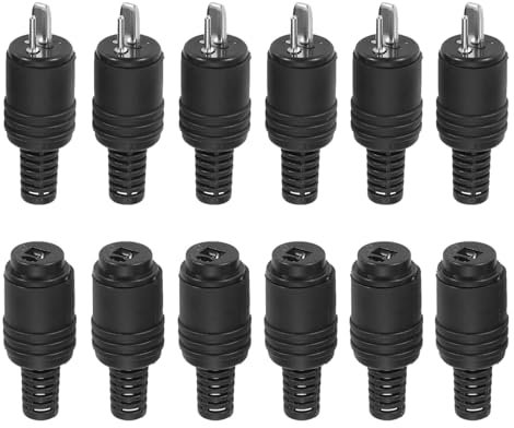 12 Pezzi Spine/prese per altoparlanti DIN a 2 pin con terminali a vite, Spine per altoparlanti DIN a 2 pin, 2 pin DIN speaker spina pin Plug, Connettore Maschio per cavo Altoparlante HiFi