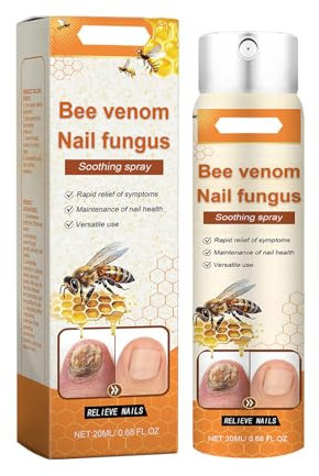 Bee Venom Nail Fungus Soothing Spray - Fungal Nail Treatment for Toenail & Fingernails - Bee Venom Nail Treatment Serum, Nail Strengthener for Damaged Nails, Nail Growth Repair Treatment