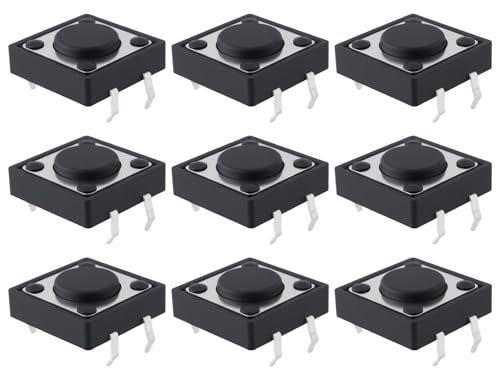 OTOTEC 50 Pezzi 12x12x4,3 Mm Interruttore A Pulsante Tattile Mini Pulsanti Per Prodotti Elettronici Per La Casa Intelligente