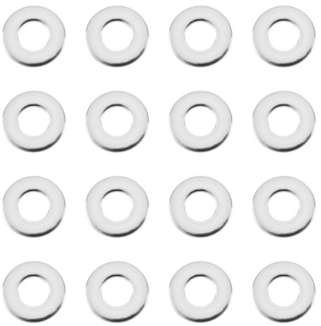 Briny River 200x Rondelles Plates étanches en Acier Inoxydable M1.6 pour Vis de Meubles Et Ordinateurs 1,8 X 4 X 0,35 Mm