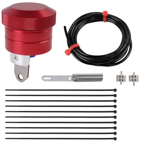 Motorrad-Kettenöler, Kettenschmiergerät, Motorrad-Schmiersystem passend für Honda, Yamaha, Suzuki, Kawasaki (Rot)