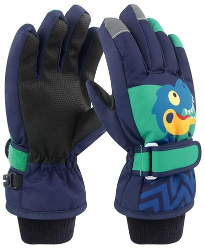 NewBEP Kids Winter Gloves Warm Ski Snow Mittens Cold Weather for Girls Boys Toddler