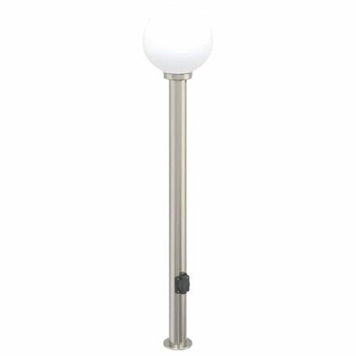vidaXL Pollerleuchte mit Auslass 120 cm Edelstahl IP44