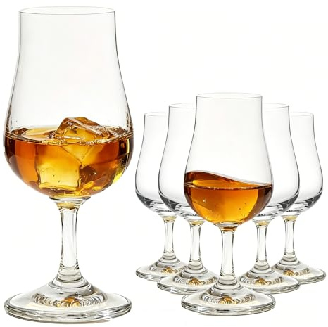 unbholkk 6 Stück Whisky Gläser, 120ml Cognac Gläser, Nosing Glas Whisky, Cognacschwenker, für Zuhause,Restaurants und Party